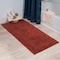 Hastings Home 100-percent Cotton Bathmat 24x60 Long Bathroom Runner, Reversible, Soft, Absorbent, Rug, Brick 642653ZZK - alternate 1